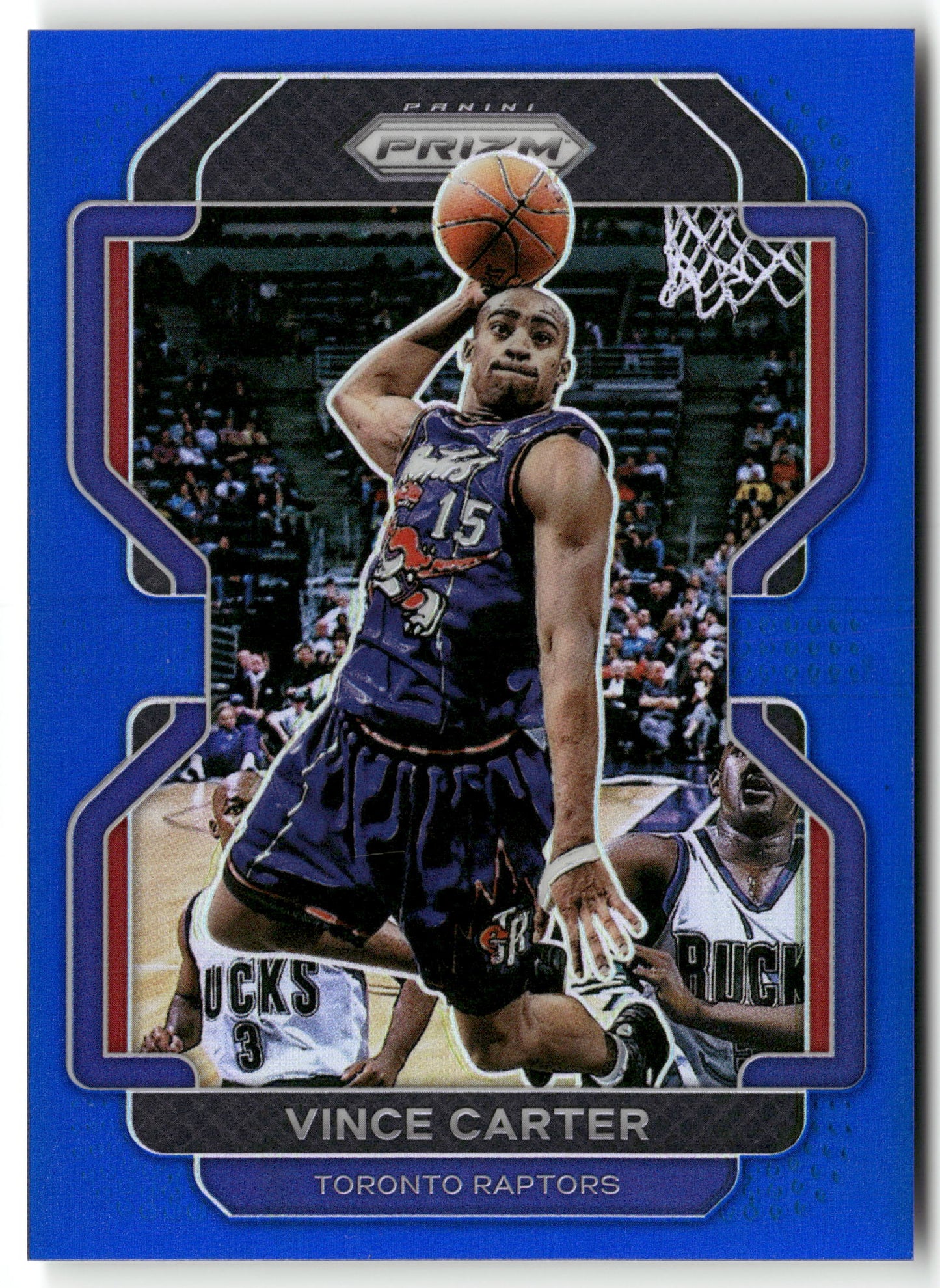 Basketball NBA Vince Carter 2021-22 Panini Prizm Basketball #246 True Blue Prizm /199 Toronto Raptors Trading Card Original