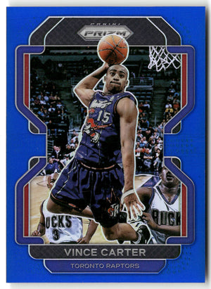 Basketball NBA Vince Carter 2021-22 Panini Prizm Basketball #246 True Blue Prizm /199 Toronto Raptors Trading Card Original