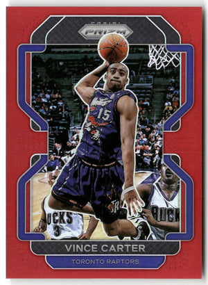 Basketball NBA Vince Carter 2021-22 Panini Prizm #246 True Red Prizm /299 Toronto Raptors Trading Card Original