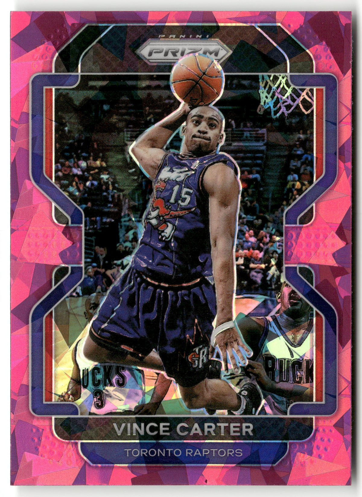 Basketball NBA Vince Carter 2021-22 Panini Prizm #246 Pink Cracked Ice Toronto Raptors Trading Card Original