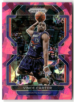 Basketball NBA Vince Carter 2021-22 Panini Prizm #246 Pink Cracked Ice Toronto Raptors Trading Card Original