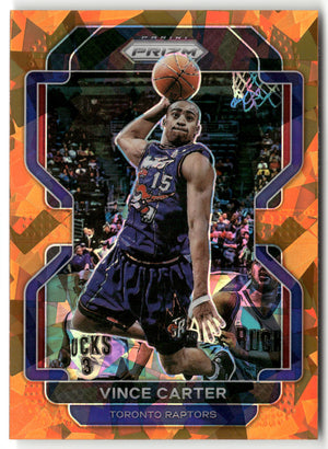 Basketball NBA Vince Carter 2021-22 Panini Prizm Basketball #246 Ornage Cracked Ice Toronto Raptors Trading Card Original