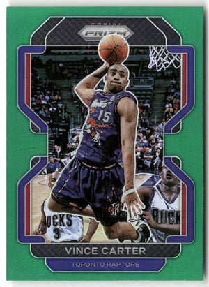 Basketball NBA Vince Carter 2021-22 Panini Prizm Basketball #246 True Green Prizm Toronto Raptors Trading Card Original