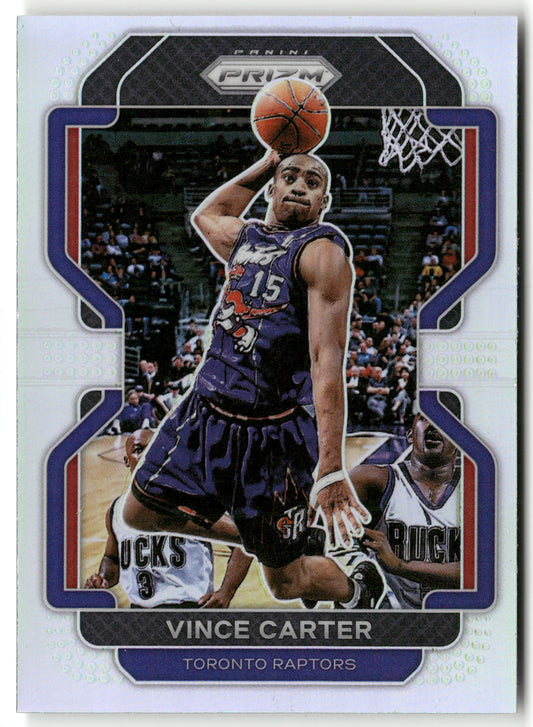 Basketball NBA Vince Carter 2021-22 Panini Prizm #246 Silver Prizm Toronto Raptors Trading Card Original