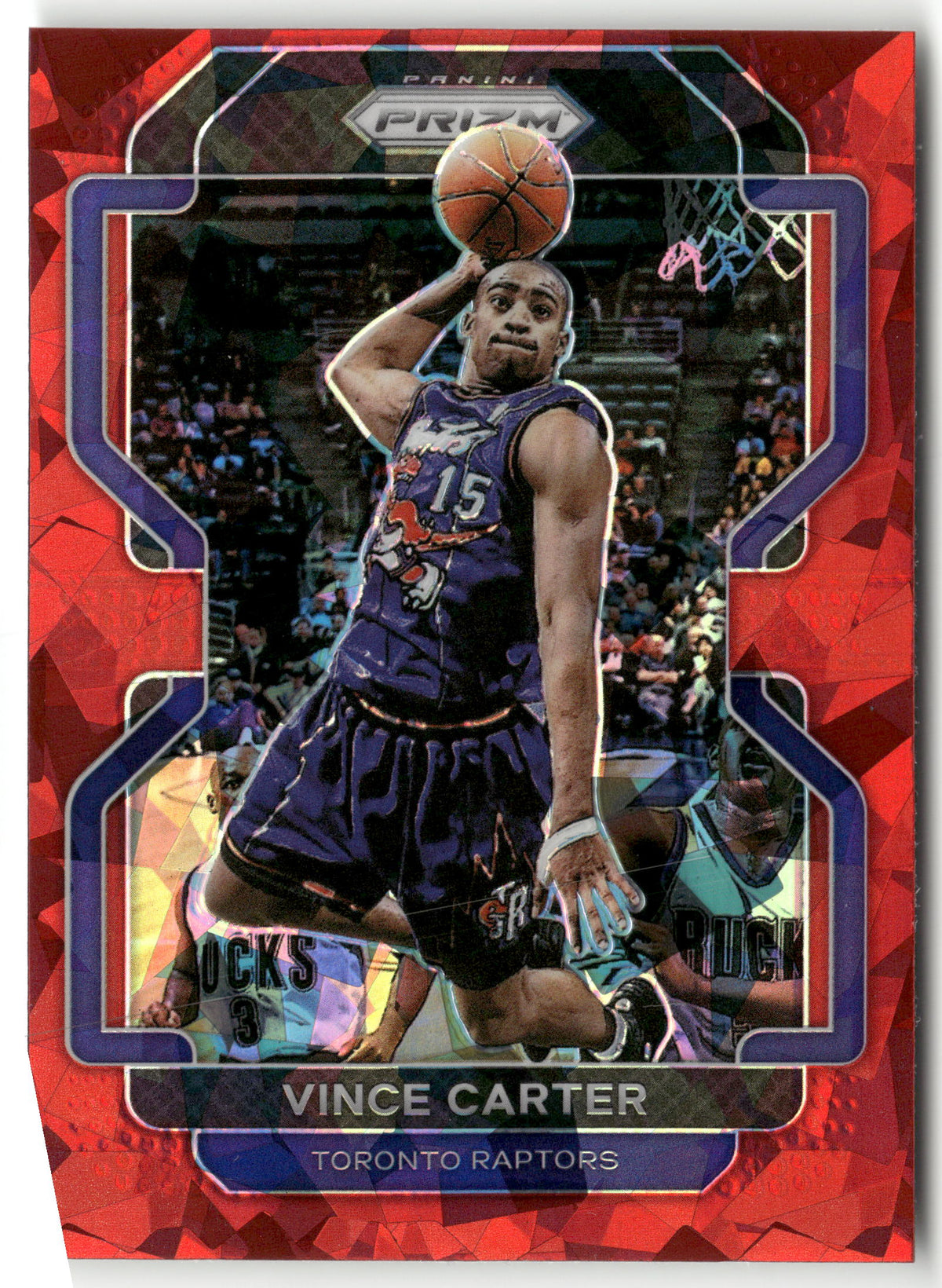 Basketball NBA Vince Carter 2021-22 Panini Prizm #246 Red Cracked Ice Prizm Toronto Raptors Trading Card Original
