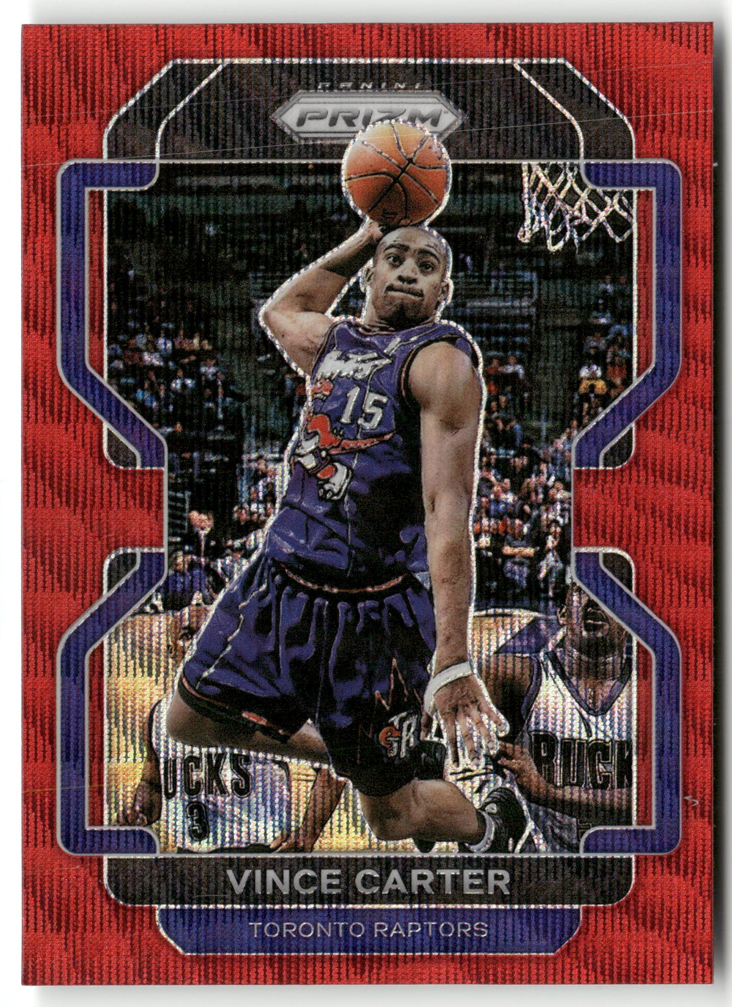 Basketball NBA Vince Carter 2021-22 Panini Prizm Basketball #246 Red Wave Prizm Toronto Raptors Trading Card Original