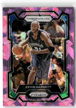 Basketball NBA Kevin Garnett 2023-24 Panini Prizm Basketball #183 Pink Cracked Ice Timberwolves Trading Card Original