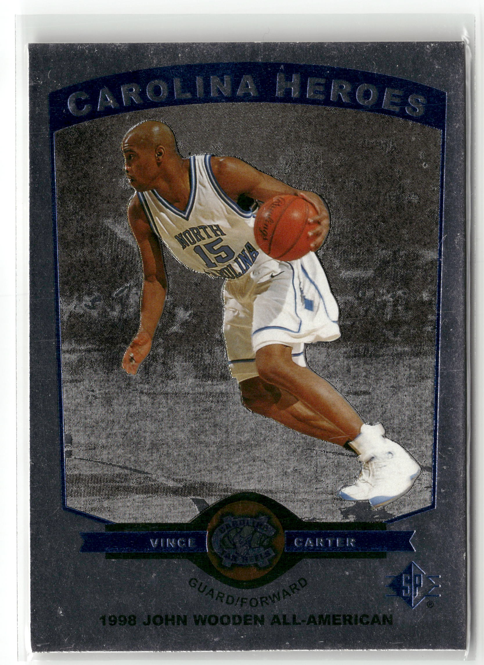 Basketball NBA Vince Carter 1998 SP Top Prospects Carolina Heroes #H7 North Carolina Tar Heels Trading Card Original