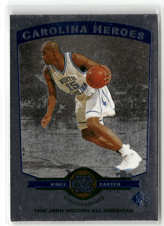 Basketball NBA Vince Carter 1998 SP Top Prospects Carolina Heroes #H7 North Carolina Tar Heels Trading Card Original