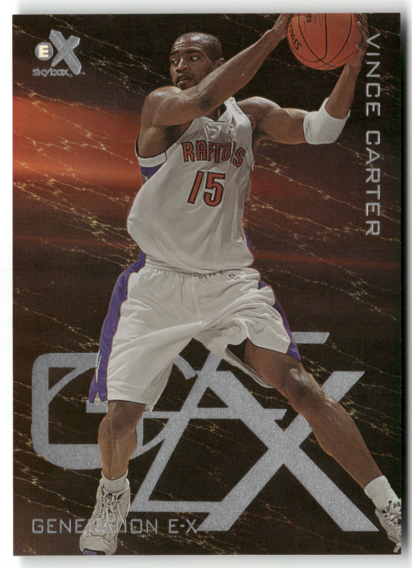 Basketball NBA Vince Carter E-X 1999-00 Skybox Generation E-X #5 of 15 GX Toronto Raptors Trading Card Original