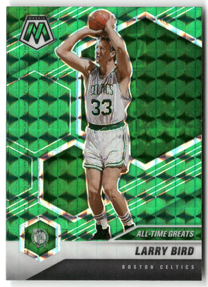 Basketball NBA Larry Bird 2020-21 Panini Mosaic Basketball #295 Green Mosaic Color Match Boston Celtics Trading Card Original