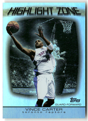 Basketball NBA Vince Carter 2003 Topps #HZ-8 Highlight Zone Refractor Insert Toronto Raptors Trading Card Original