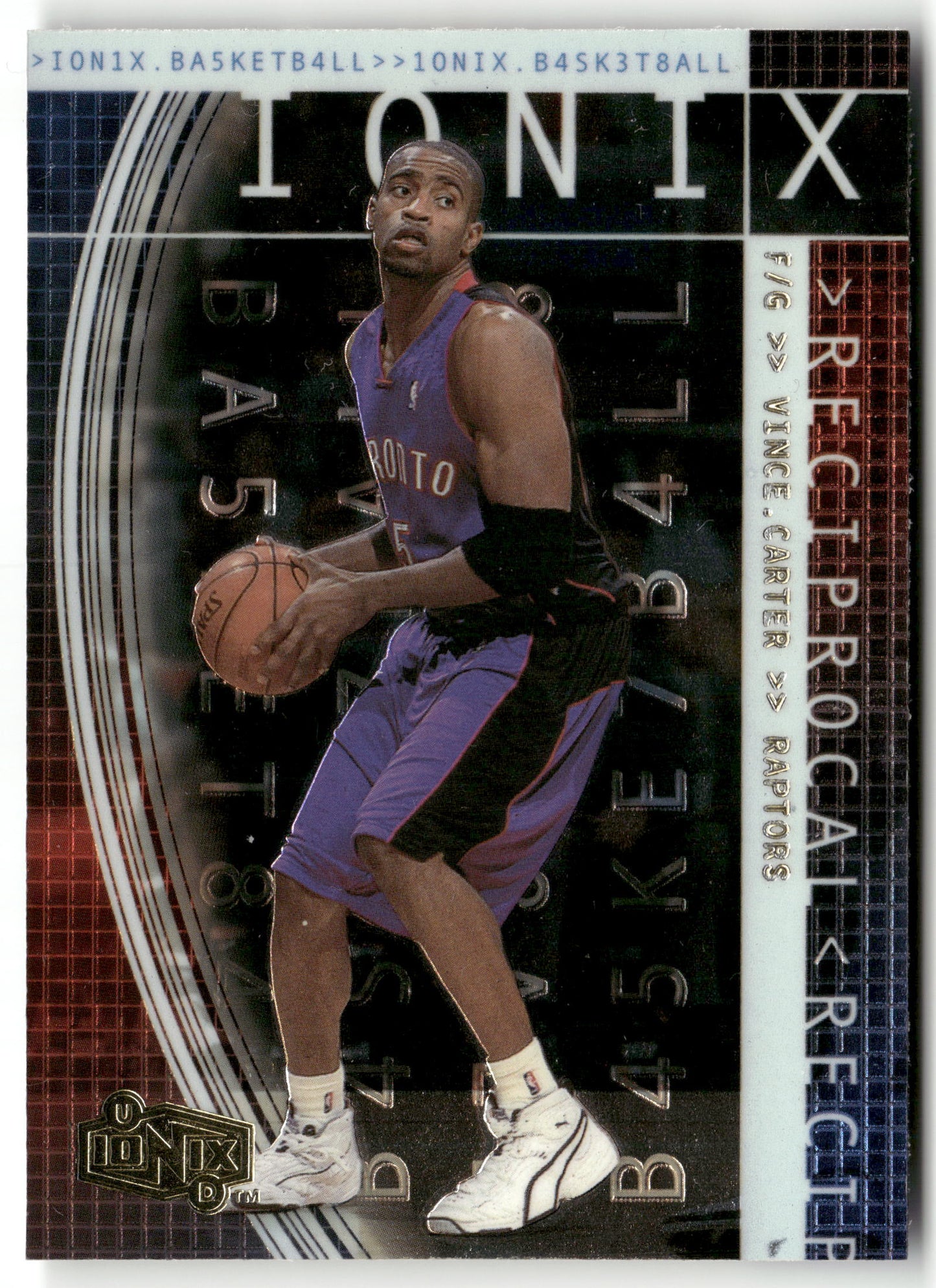 Basketball NBA Vince Carter UD Ionix 2000-01 #R53 Toronto Raptors Trading Card Original