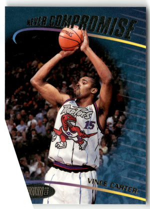 Basketball NBA Vince Carter 1999 Topps Stadium Club #NC15 Never Compromise Insert Toronto Raptors Trading Card Original