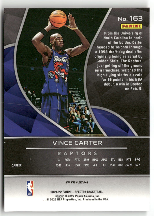 Basketball NBA Vince Carter 2021-22 Panini Spectra Basketball #163 Red-Purple Color Match Toronto Raptors Trading Card Original