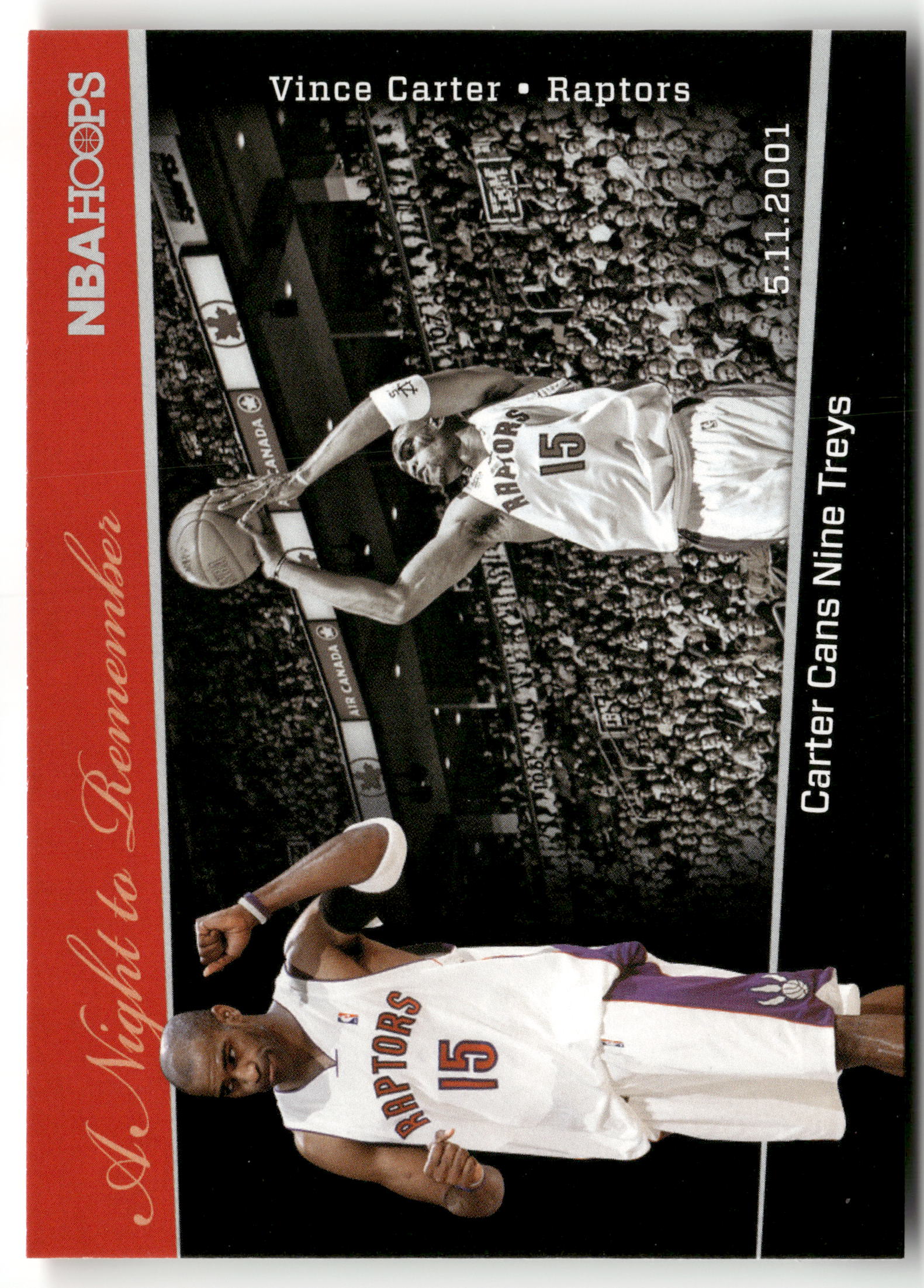 Basketball NBA Vince Carter 2011-12 NBA Hoops #20 A Night to Remember Toronto Raptors Trading Card Original