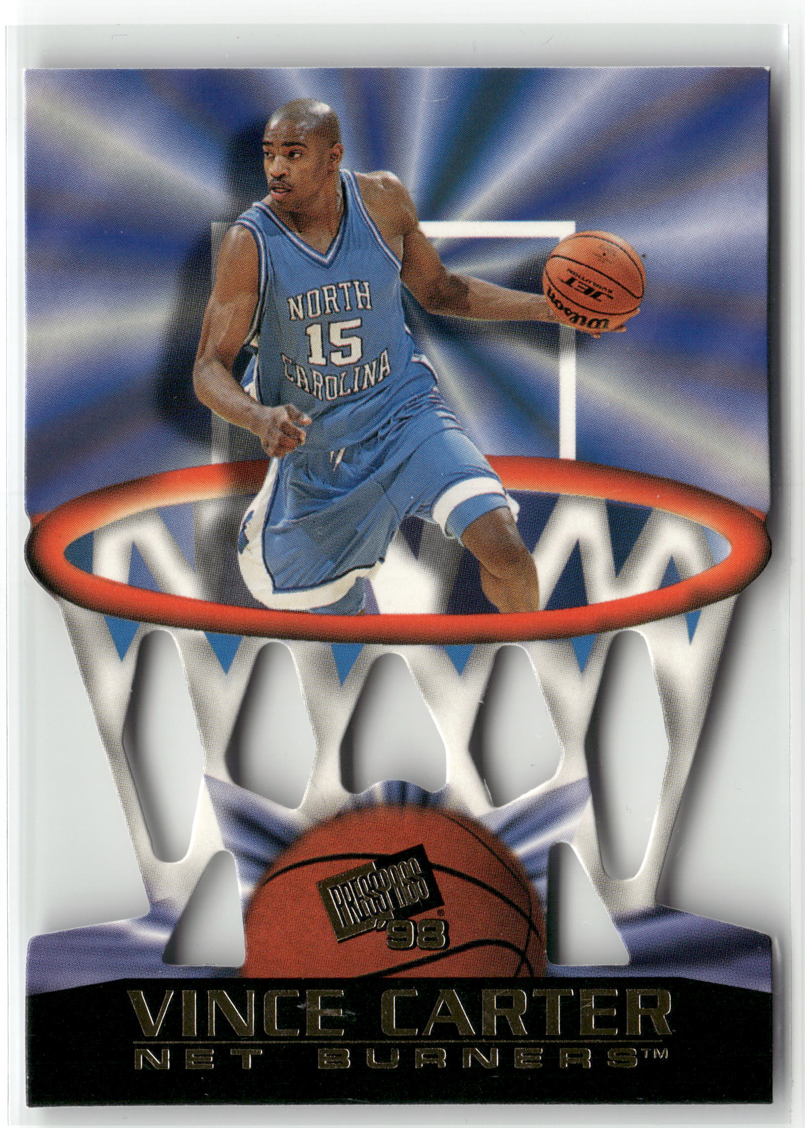 Basketball NBA Vince Carter 1998 Press Pass Prestige Net Burners #NB 4 Net Burners North Carolina Trading Card Original