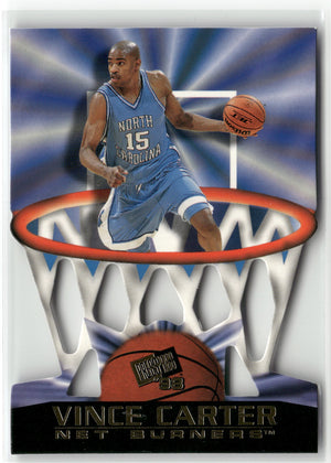 Basketball NBA Vince Carter 1998 Press Pass Prestige Net Burners #NB 4 Net Burners North Carolina Trading Card Original