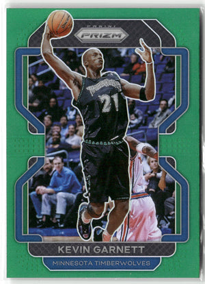 Basketball NBA Kevin Garnett 2021-22 Panini Prizm Basketball #256 True Green Prizm Minnesota Timberwolves Trading Card Original