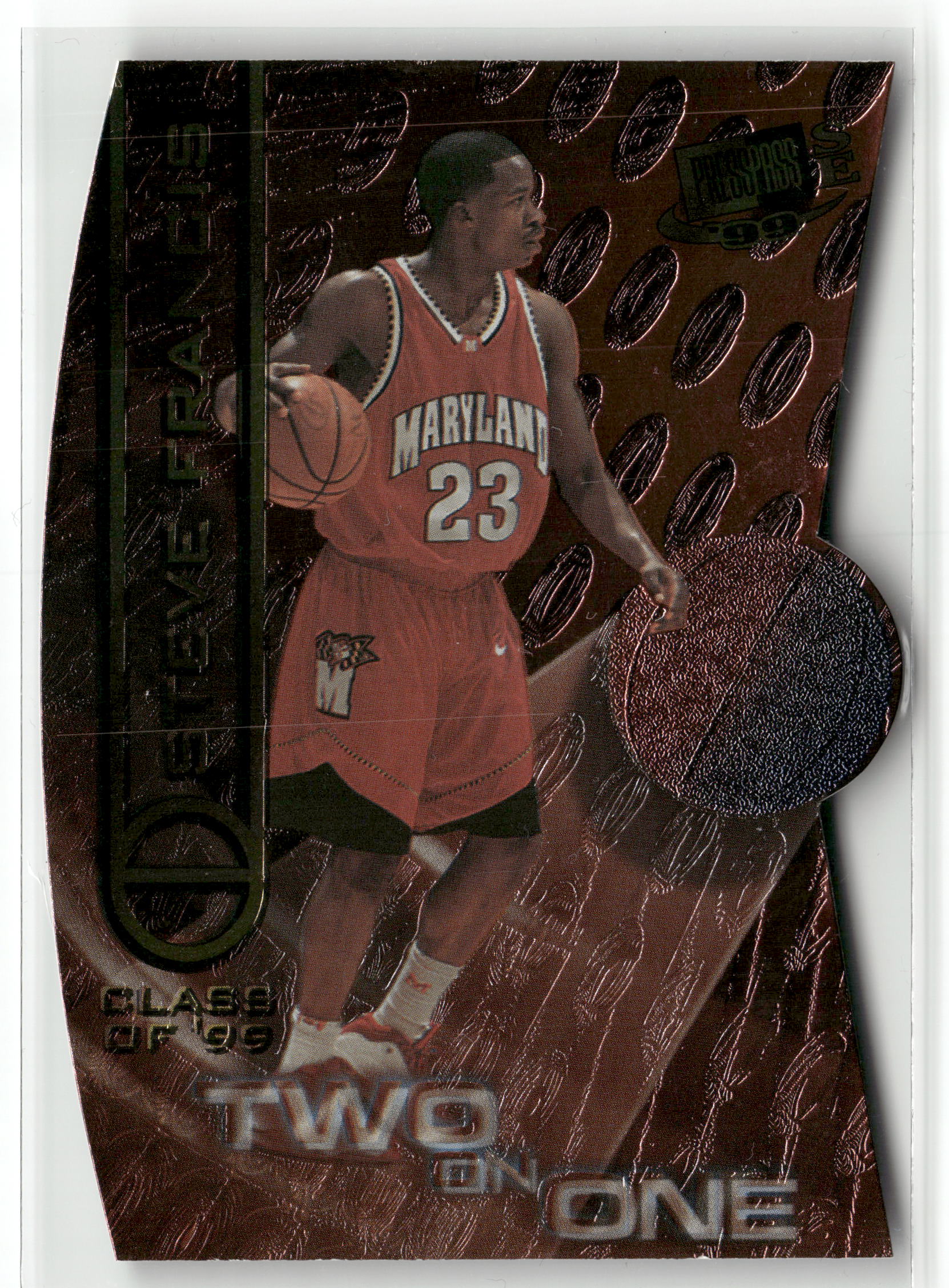 Basketball NBA Steve Francis / Vince Carter 1999 Press Pass Two on One #TO 2A Die-Cut Maryland / North Carolina Trading Card Original