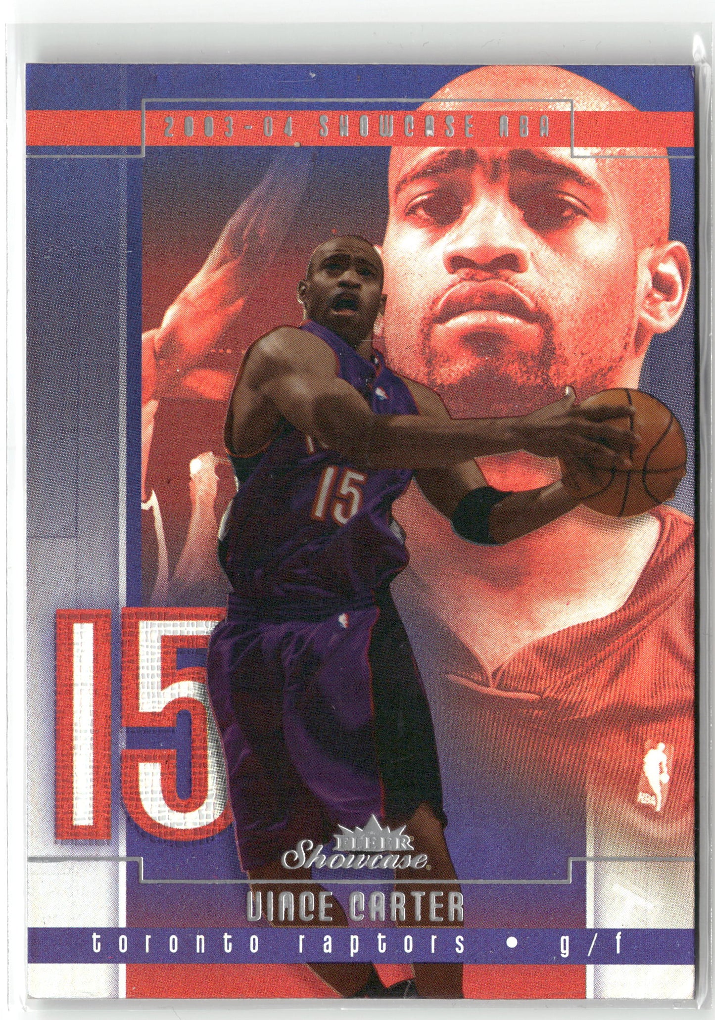Basketball NBA Vince Carter 2003-04 Fleer Showcase NBA #87 Refractor Toronto Raptors Trading Card Original