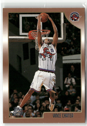 Basketball NBA Vince Carter 1998-99 Topps #199 Rookie Card Toronto Raptors Rookie Card RC Trading Card Original