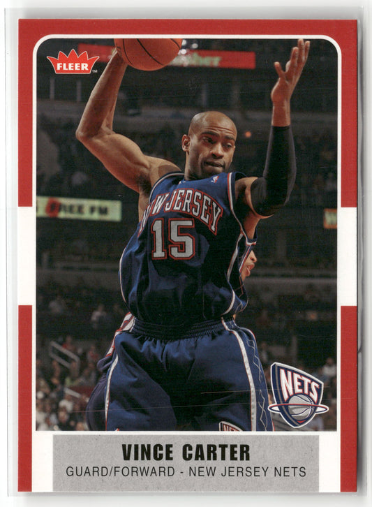 Basketball NBA Vince Carter 2007-08 Fleer Basketball #35 New Jersey Nets Trading Card Original