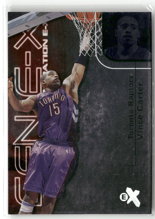 Basketball NBA Vince Carter E-X Generation E-X 2000-01 #15 OF 21 GE Toronto Raptors Trading Card Original