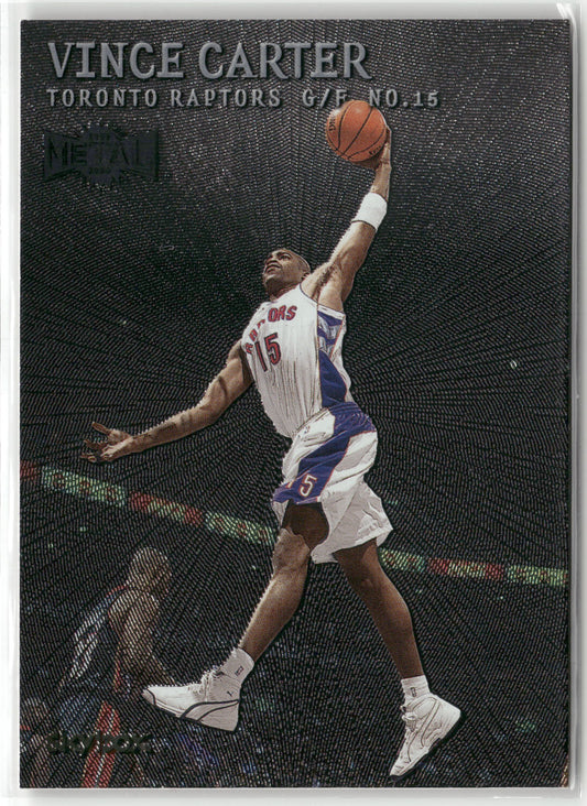 Basketball NBA Vince Carter 1999-00 SkyBox Metal #1 Toronto Raptors Trading Card Original