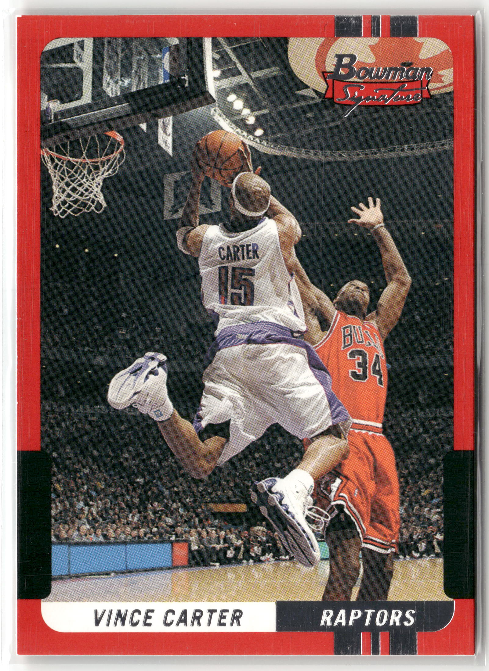 Basketball NBA Vince Carter 2004-05 Bowman Signature #5 Toronto Raptors Trading Card Original