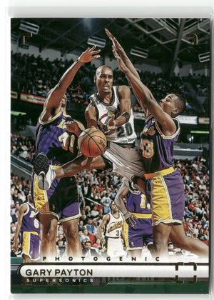 Basketball NBA Gary Payton 2022-23 Panini Photogenic Basketball #76 Seattle SuperSonics Trading Card Original