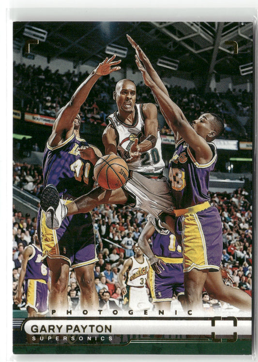 Basketball NBA Gary Payton 2022-23 Panini Photogenic Basketball #76 Seattle SuperSonics Trading Card Original