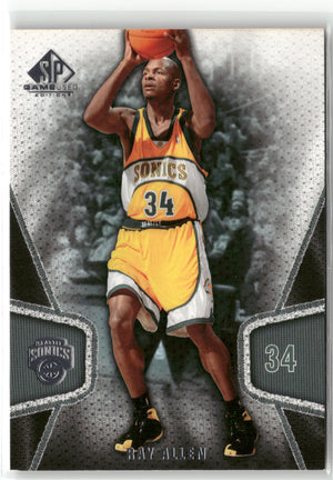 Basketball NBA Ray Allen 2007-08 NBA SP Game-Used #88 Seattle SuperSonics Trading Card Original