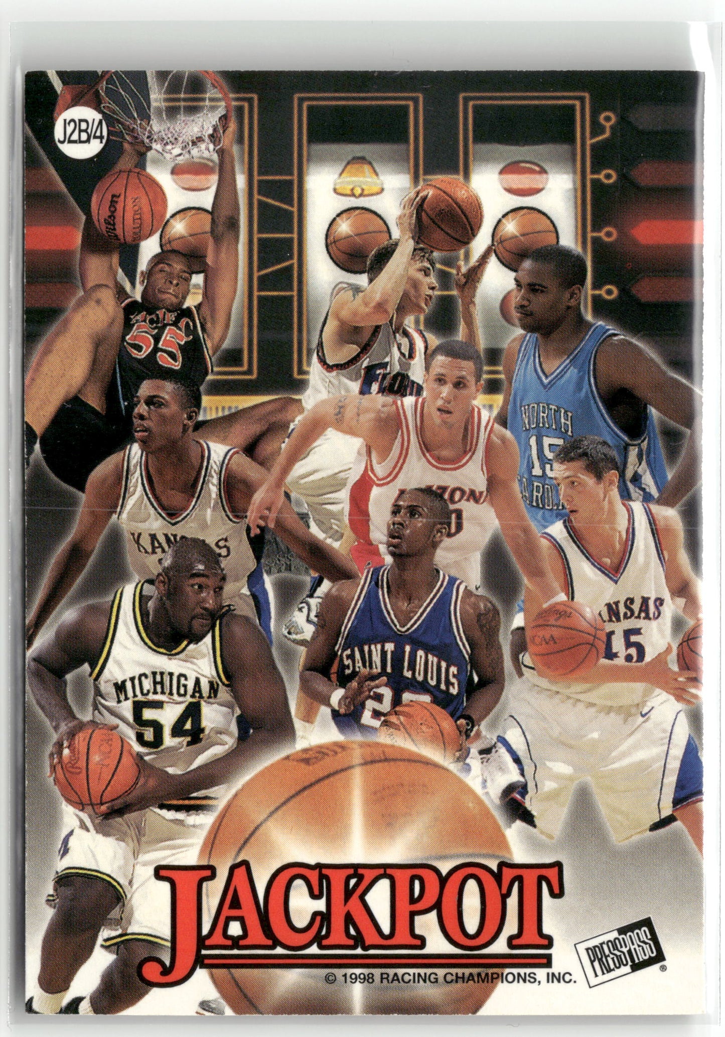 Basketball NBA Vince Carter 1998 Press Pass #J2B/4 Jackpot North Carolina Trading Card Original