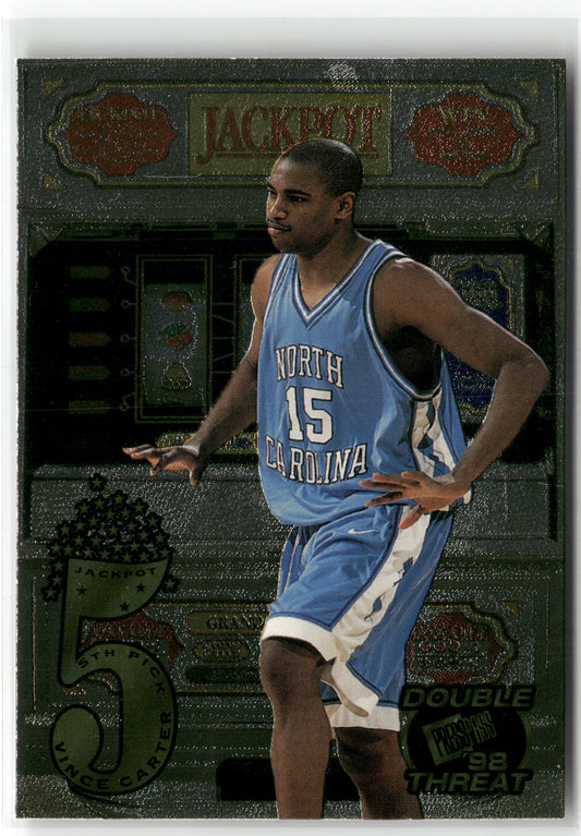 Basketball NBA Vince Carter 1998 Press Pass #J2B/4 Jackpot North Carolina Trading Card Original