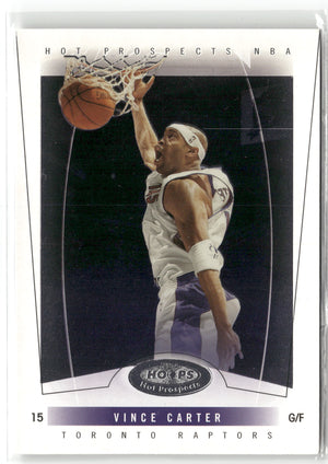 Basketball NBA Vince Carter NBA Hoops Hot Prospects 2004-05 #57 Toronto Raptors Trading Card Original