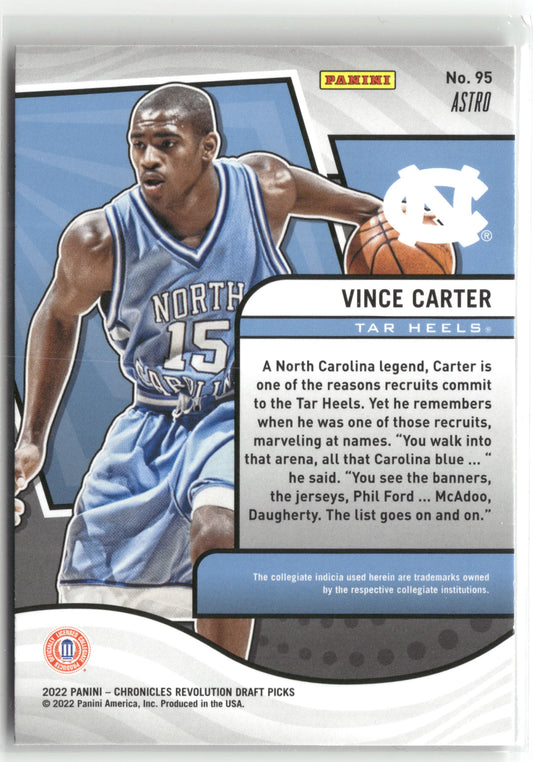 Basketball NBA Vince Carter 2022 Panini Chronicles Revolution Draft Picks #95 Astro North Carolina Tar Heels Trading Card Original