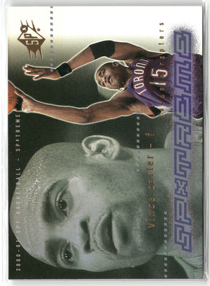 Basketball NBA Vince Carter 2000-01 SPX Basketball #X7 Toronto Raptors Trading Card Original