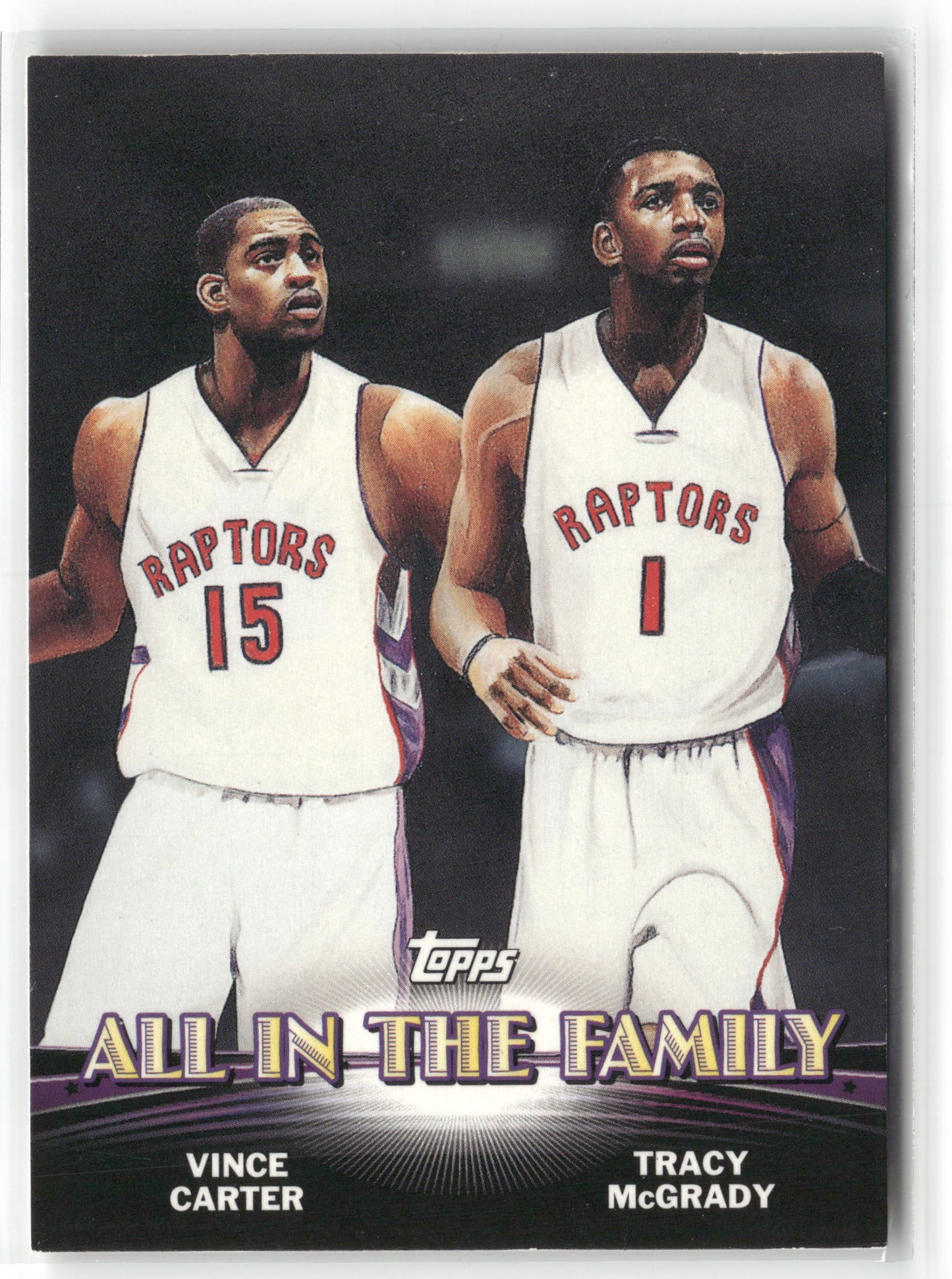 Basketball NBA Vince Carter / Tracy McGrady 2000 Topps All in the Family #TC5 Toronto Raptors Trading Card Original