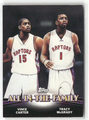 Basketball NBA Vince Carter / Tracy McGrady 2000 Topps All in the Family #TC5 Toronto Raptors Trading Card Original
