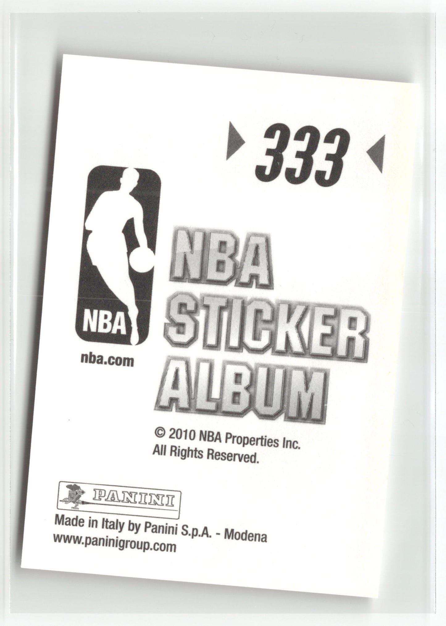 Basketball NBA Kobe Bryant 2010 Panini NBA Sticker Album #333 Los Angeles Lakers Trading Card Original