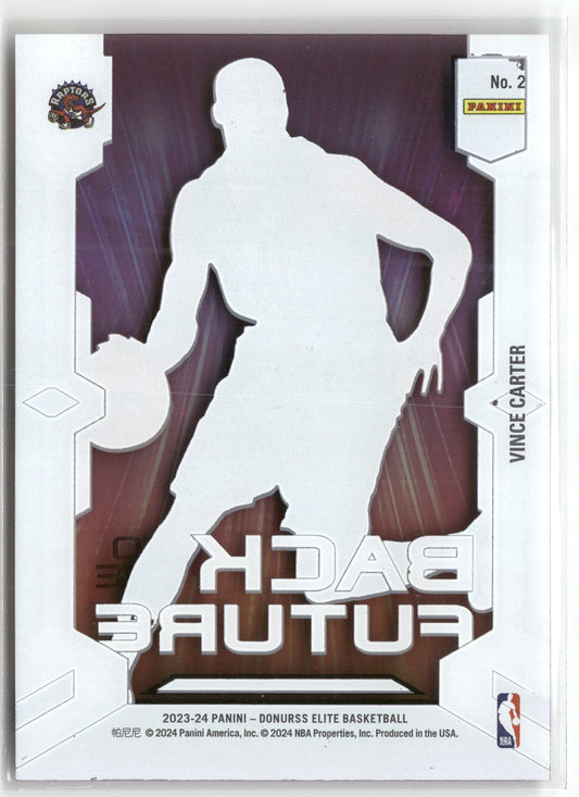 Basketball NBA Vince Carter 2023-24 Panini Donruss Elite Basketball #2 Back to the Future Toronto Raptors Trading Card Original
