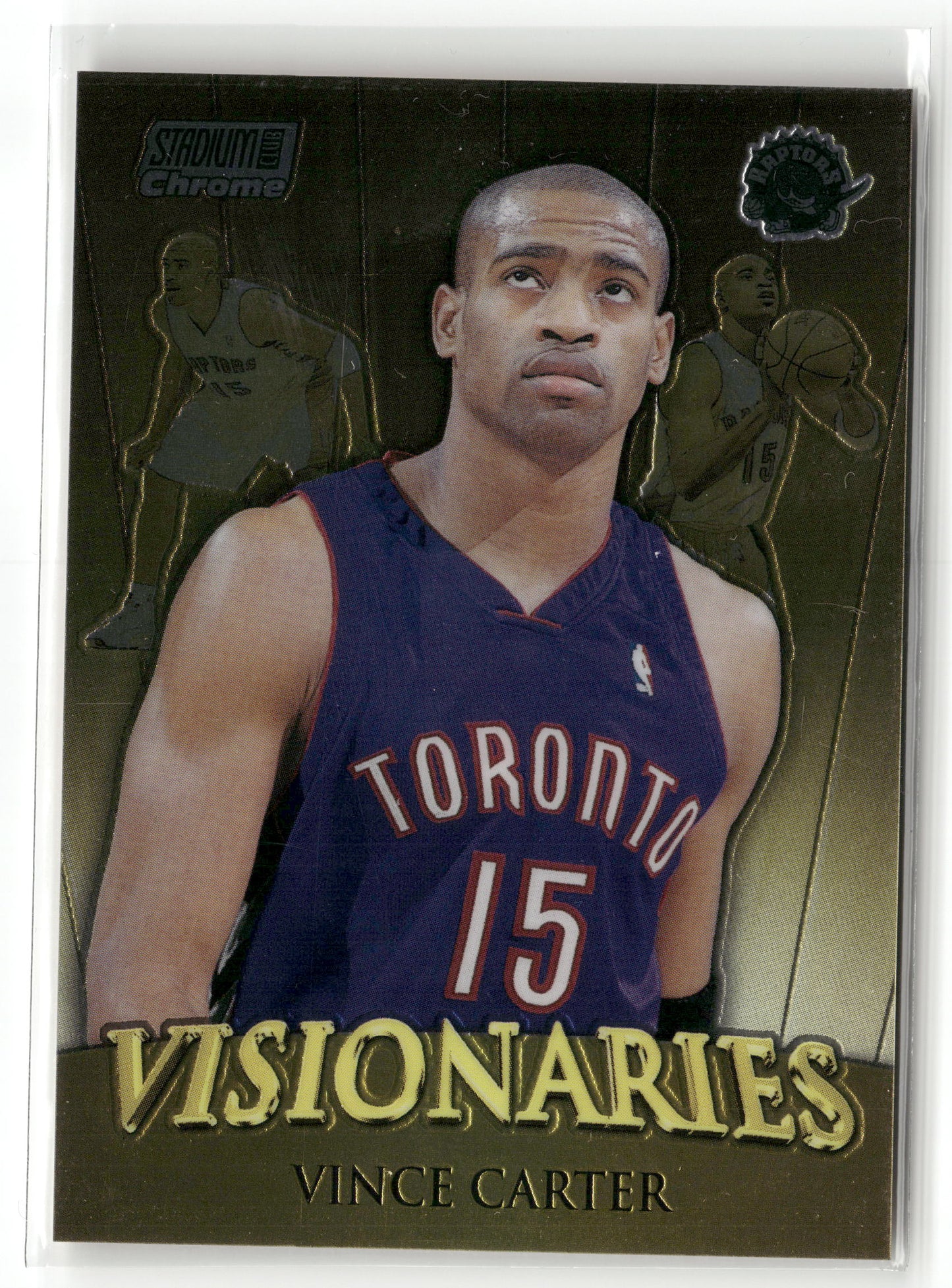 Basketball NBA Vince Carter 2000 Topps Stadium Club Chrome #V1 Visionaries Toronto Raptors Trading Card Original