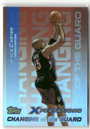 Basketball NBA Vince Carter 2001 Topps Xpectations #CG3 Changing of the Guard Refractor Toronto Raptors Trading Card Original