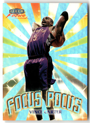 Basketball NBA Vince Carter 1999-00 Fleer Focus #1 OF 10 FP Pocus Toronto Raptors Trading Card Original