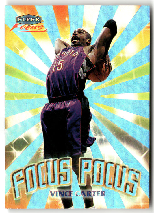 Basketball NBA Vince Carter 1999-00 Fleer Focus #1 OF 10 FP Pocus Toronto Raptors Trading Card Original