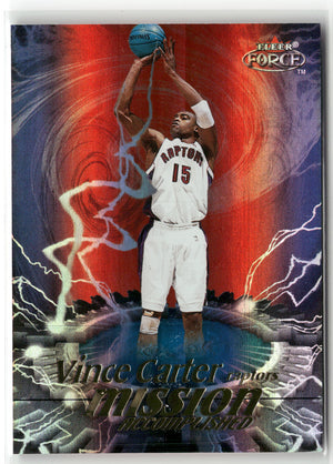 Basketball NBA Vince Carter 1999-00 Fleer Force #1 of 15 MA Mission Accomplished Rainbow Foil Toronto Raptors Trading Card Original