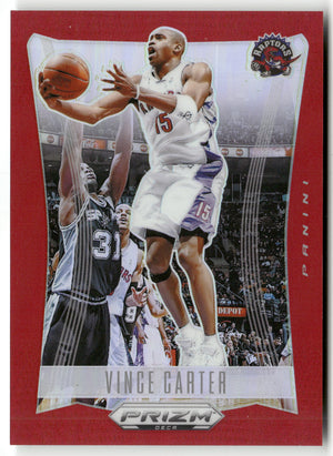 Basketball NBA Vince Carter 2023-24 Panini Prizm Deca Basketball #32 True Red /199 Toronto Raptors Trading Card Original