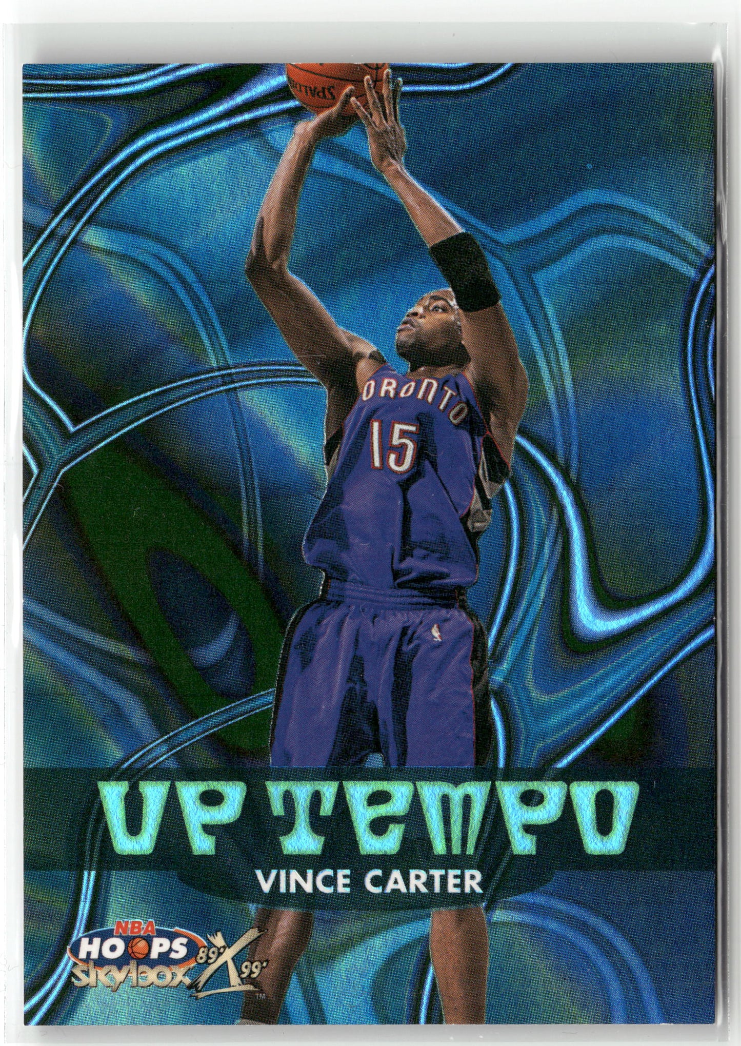 Basketball NBA Vince Carter 1999-00 NBA Hoops Skybox #8 of 15 VT Up Tempo 1594/1989 Toronto Raptors Trading Card Original