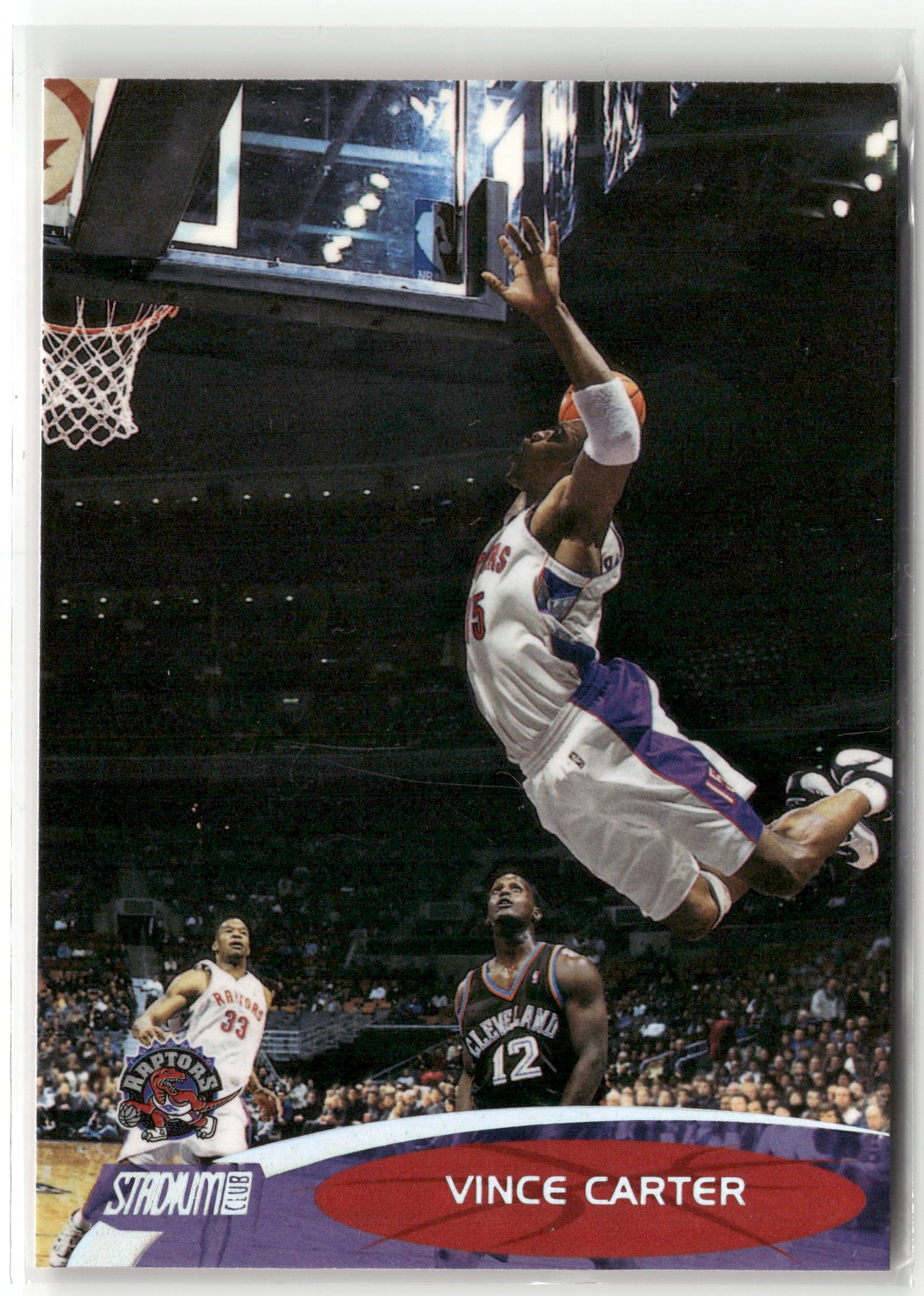 Basketball NBA Vince Carter 2000-01 Topps Stadium Club #17 Toronto Raptors Trading Card Original